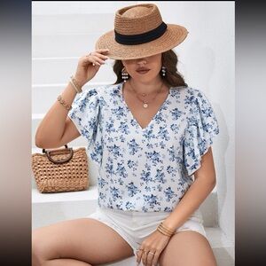 *$2 add on- Floral Blouse